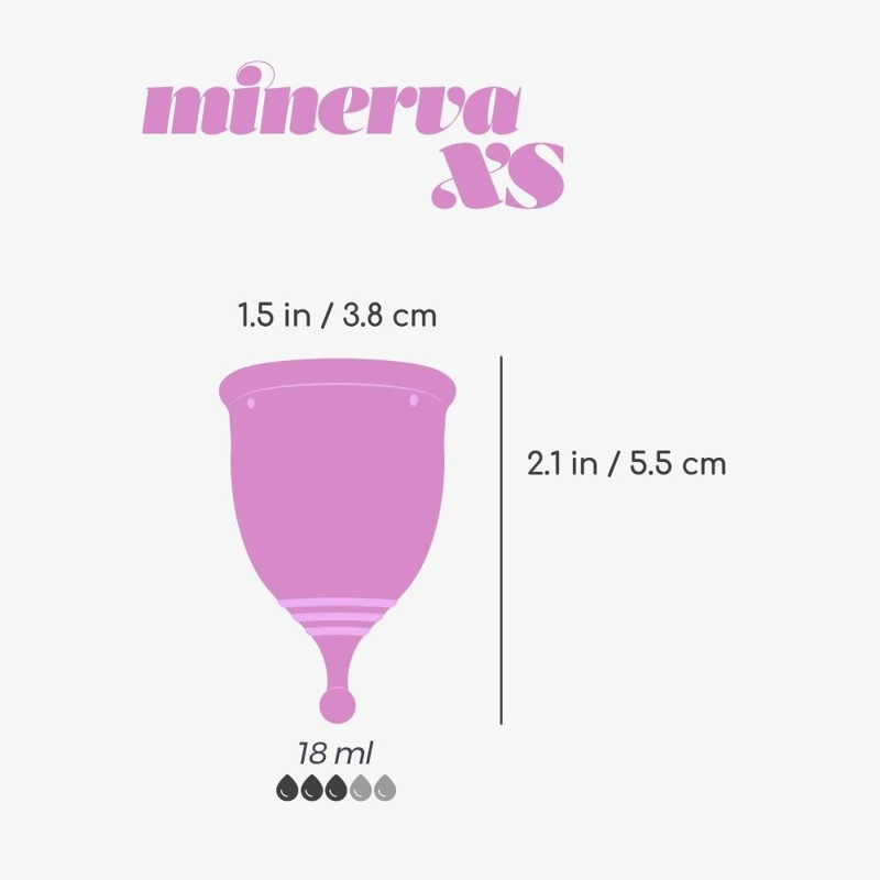 Менструальная чаша CRUSHIOUS Minerva розовая, XS, 5,5 х 3,8 см