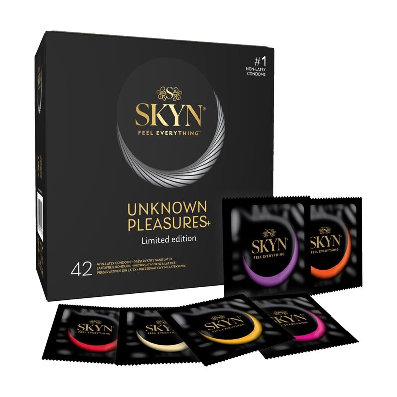 Безлатексные премиум-презервативы SKYN Unknown Pleasures 42 шт, 6 разных видов (мятая упаковка!!!)