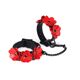 Наручники Liebe Seele Flower Rhythm - Black and Red Leather Flowers Hand Cuffs (мятая упаковка!!!)