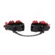 Наручники Liebe Seele Flower Rhythm - Black and Red Leather Flowers Hand Cuffs (мятая упаковка!!!)