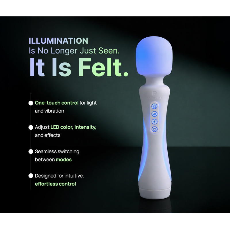 Микрофон с вибрацией, RGB-подсветкой и приложением Illumination The Wand, белый, 24,8 × 5,1 см