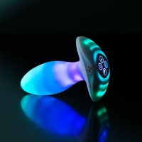 Анальная вибропробка с RGB-подсветкой и приложением Illumination The Plug, белая, 10,2 × 3,2 см