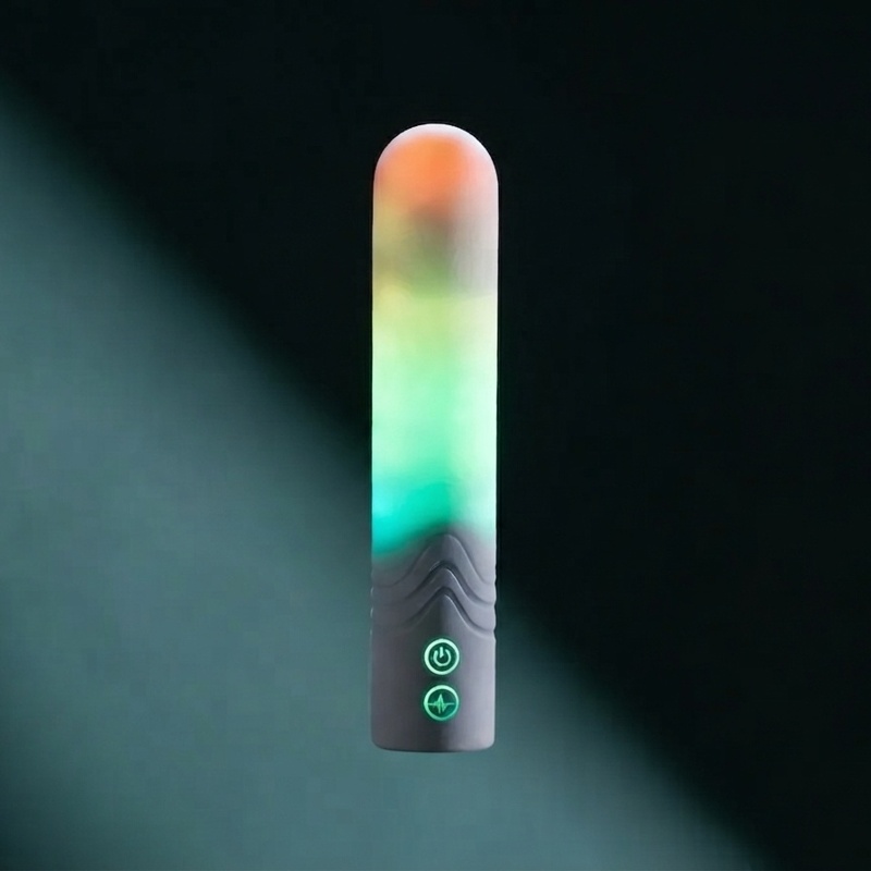 Вибропуля с RGB-подсветкой и управлением через приложение Illumination The Bullet, белая, 9,7 × 2,8