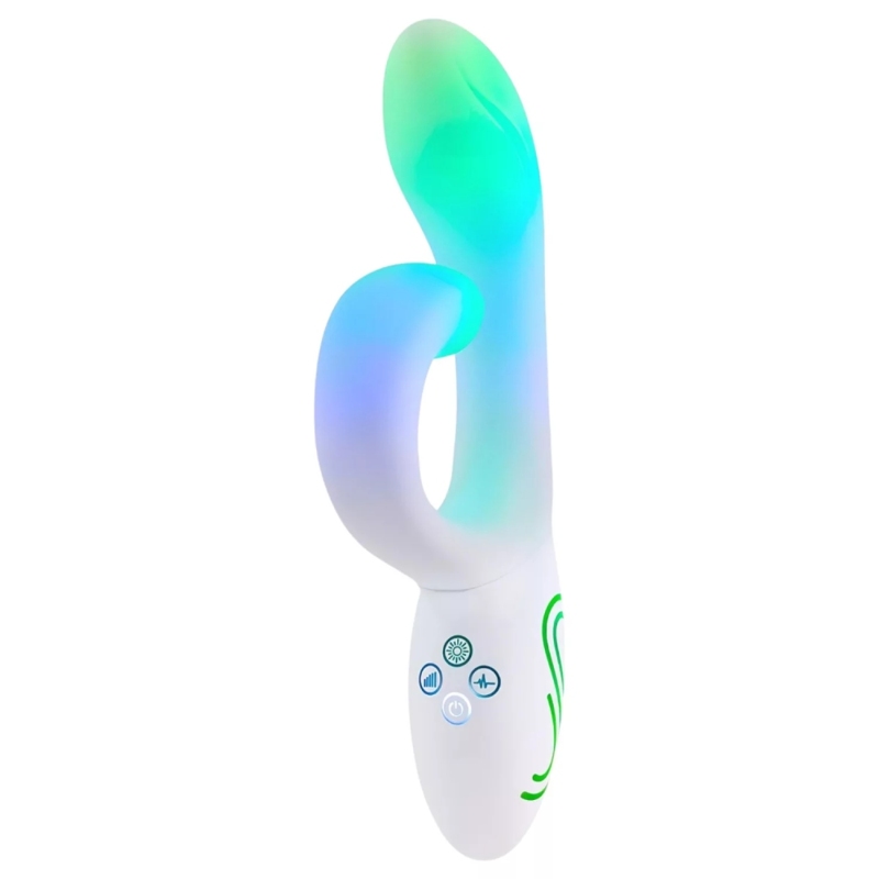 Вибратор-кролик с RGB-подсветкой и приложением Paradise Illumination The Rabbit, белый, 21,6 см Вибратор-кролик с RGB-подсветкой и приложением Paradise Illumination The Rabbit, белый, 21,6 см