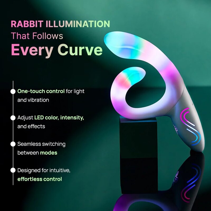 Вибратор-кролик с RGB-подсветкой и приложением Paradise Illumination The Rabbit, белый, 21,6 см Вибратор-кролик с RGB-подсветкой и приложением Paradise Illumination The Rabbit, белый, 21,6 см
