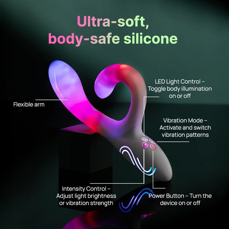 Вибратор-кролик с RGB-подсветкой и приложением Paradise Illumination The Rabbit, белый, 21,6 см Вибратор-кролик с RGB-подсветкой и приложением Paradise Illumination The Rabbit, белый, 21,6 см