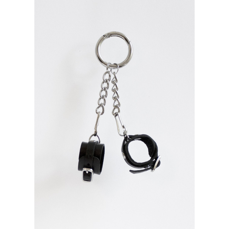 Брелок Наручники с пряжкой Черный Брелок Наручники с пряжкой Черный
