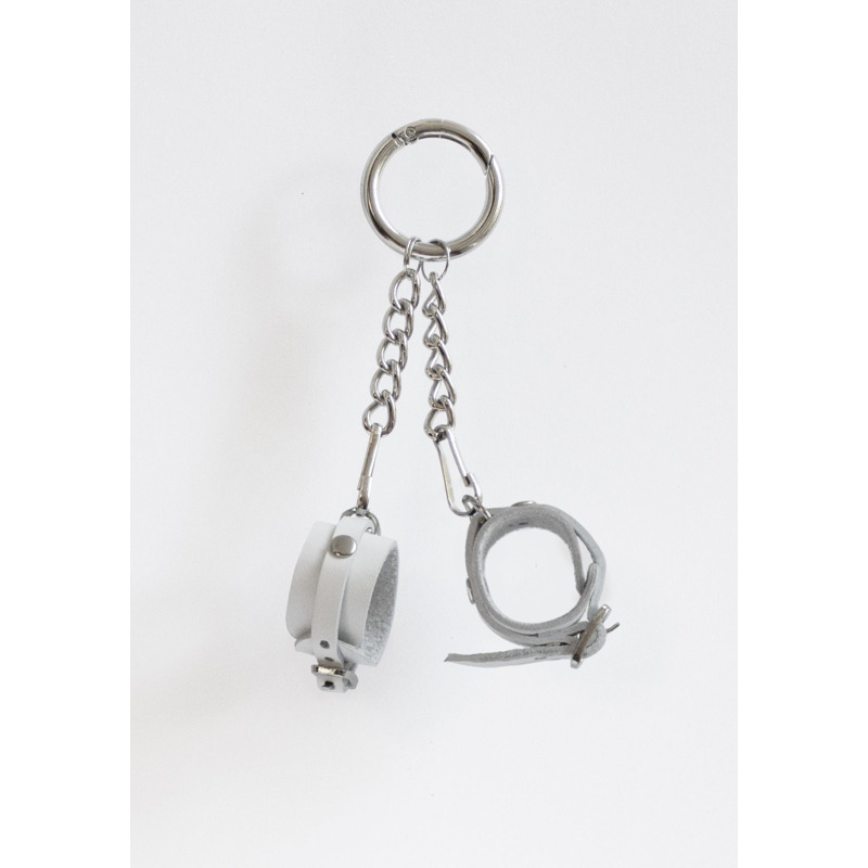 Брелок Наручники с пряжкой Белый Брелок Наручники с пряжкой Белый