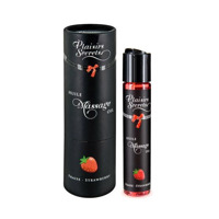Массажное масло Plaisirs Secrets Strawberry (59 мл) с афродизиаками, съедобное, подарочная упаковка