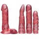 Набор для страпона Doc Johnson Vac-U-Lock Crystal Jellies Set, диаметр 3,8см, 2×4,5см, 5,1см