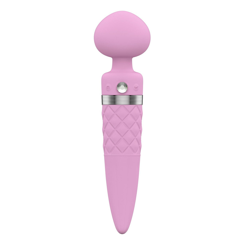 Вибромассажер 2в1 PILLOW TALK - Sultry Pink, классический массажер и вибратор с ротацией, подогрев