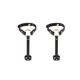 Пара браслетов на запястье и палец Bijoux Indiscrets MAZE Hand Bracelet Harness Black, экокожа