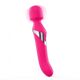 Вибромассажер 2в1 Dorcel Dual Orgasms Magenta классический массажер и вибратор с жемчужным массажем
