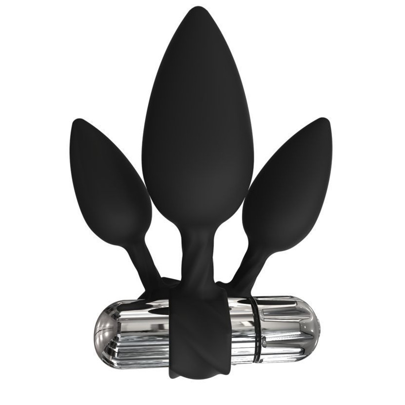 Набор анальных вибропробок Bathmate Anal Training Plugs VIBE, диаметр 2,5см - 3,1см - 3,8см
