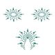 Пэстис из кристаллов Petits Joujoux Gloria set of 3 - Green/Blue, украшение на грудь и вульву