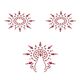Пэстис из кристаллов Petits Joujoux Gloria set of 3 - Red, украшение на грудь и вульву