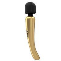 Мощный вибромассажер Dorcel Megawand Gold перезаряжаемый, 160 режимов