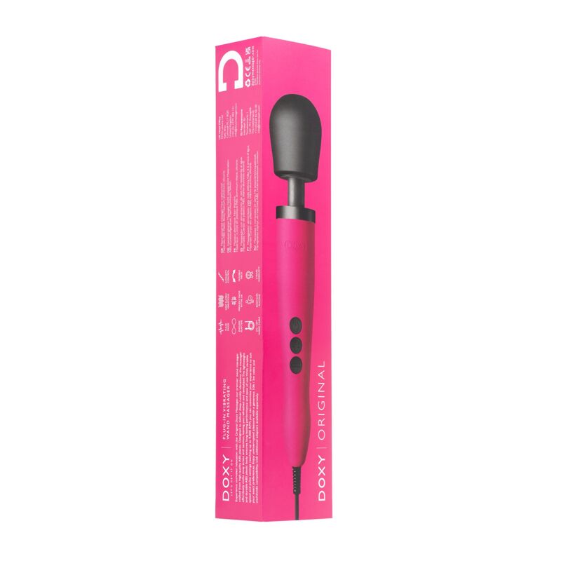 Вибромассажер DOXY Original Pink, очень мощный, питание 220В, пульсирующие вибрации