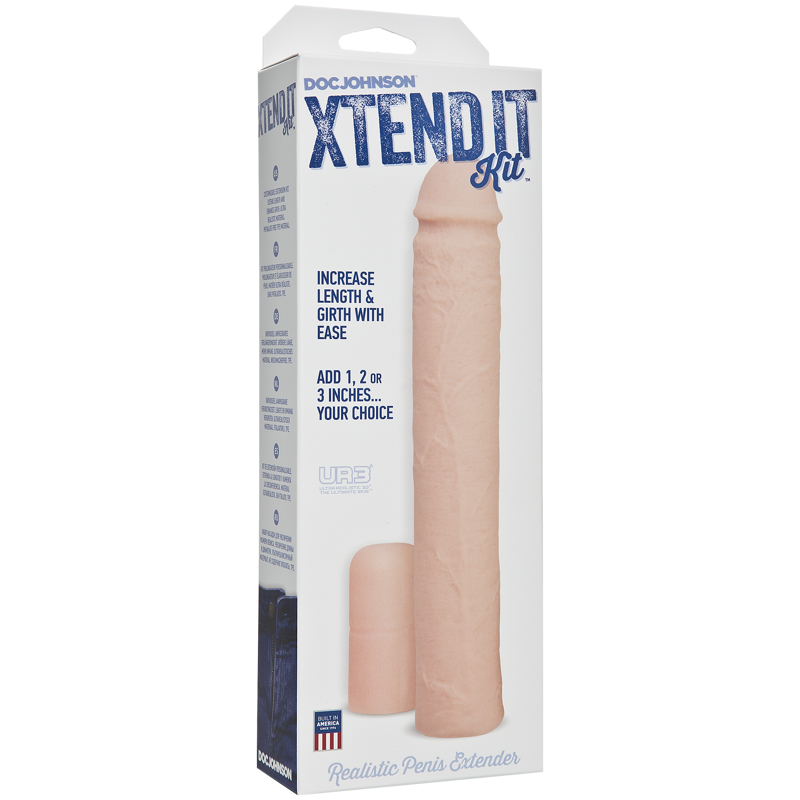 Насадка на член Doc Johnson Xtend It Kit White, удлиняющая (до +7,6 см) и утолщающая (до +1,2 см)