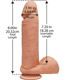Фаллоимитатор Doc Johnson The D - Perfect D - 8 Inch With Balls - ULTRASKYN, диаметр 5,1см