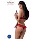 Комплект белья Passion Exclusive CHERRY SET OpenBra S/M, red, открытый лиф, трусики-юбочка