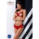 Комплект белья Passion Exclusive CHERRY SET OpenBra S/M, red, открытый лиф, трусики-юбочка