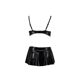 Комплект белья под латекс Passion DEBY SET L/XL, black, лиф, мини-юбочка, стринги