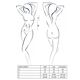 Корсет с декольте Passion ERZA CORSET L/XL, black, пажи, трусики, полупрозрачный