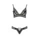 Комплект белья Passion ERZA SET L/XL, black, лиф и трусики