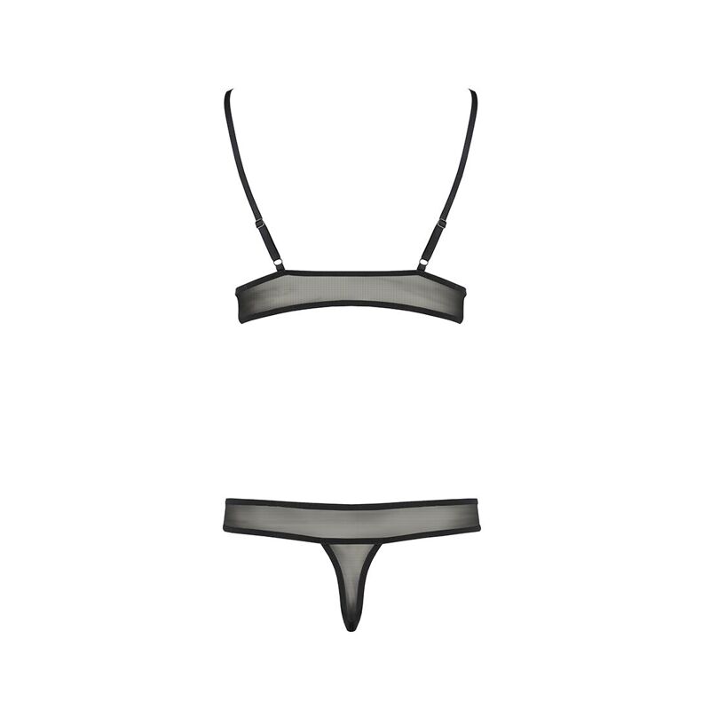 Комплект белья Passion ERZA SET L/XL, black, лиф и трусики
