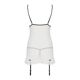 Сорочка прозрачная с пажами Passion ORIHIME CHEMISE S/M, white, трусики, стрэпы