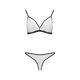 Комплект белья Passion ORIHIME SET S/M, white, стрэпы, лиф и трусики