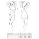 Комплект белья Passion ORIHIME SET S/M, white, стрэпы, лиф и трусики