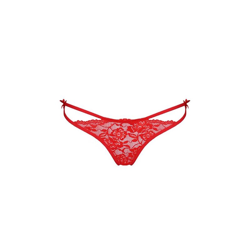 Трусики с завязочками по бокам Passion Exclusive WARDA THONG XXL/XXXL, red