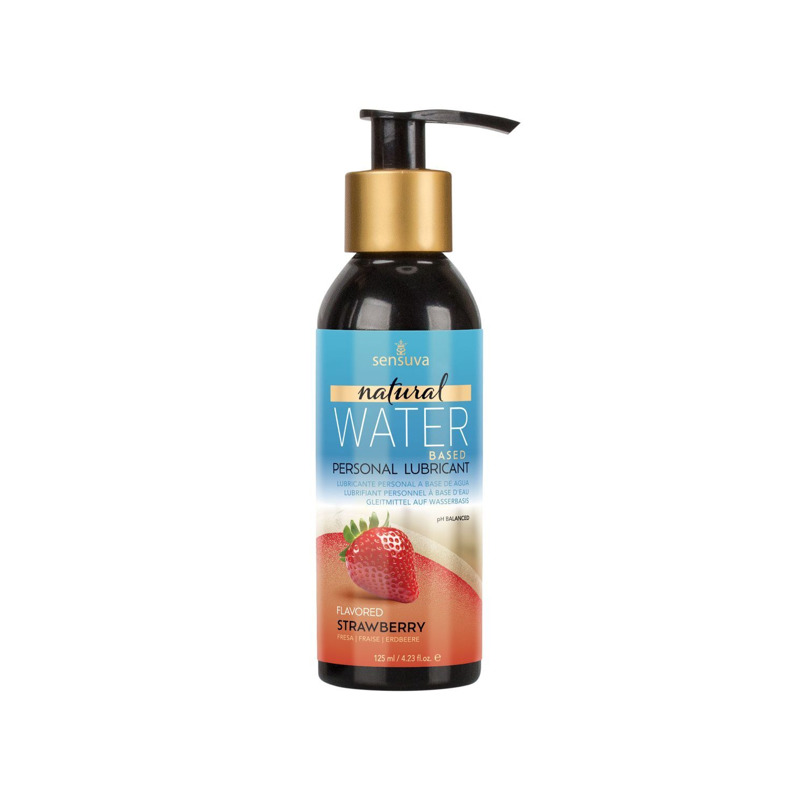 Смазка на водной основе Sensuva Natural Water-Based Strawberry (125мл) без глицерина и парабенов