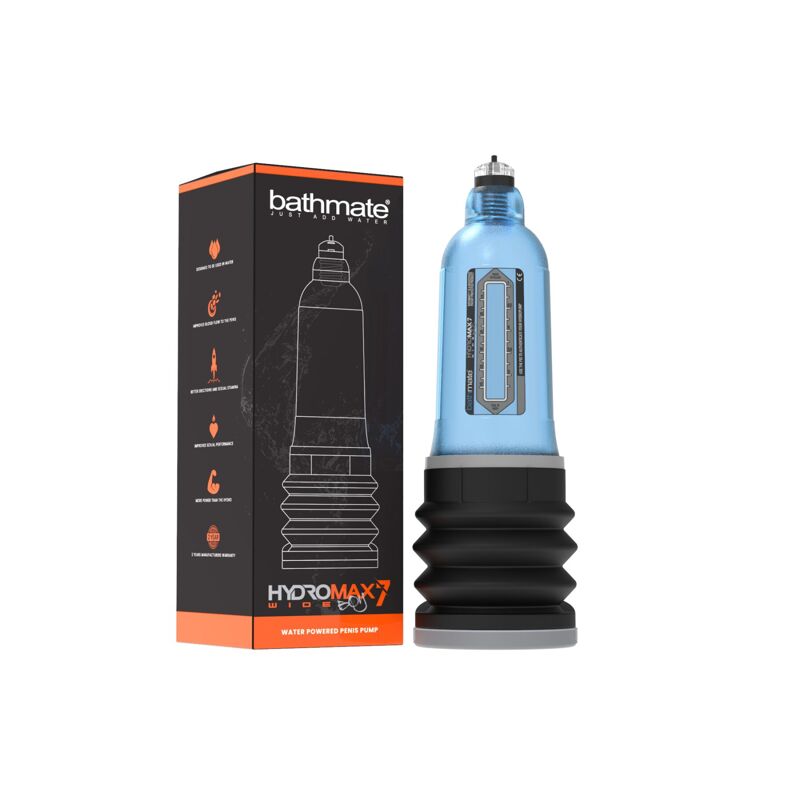 Гидропомпа Bathmate Hydromax 7 WideBoy Blue (X30) для члена длиной от 12,5 до 18 см, диам. до 5,5 см