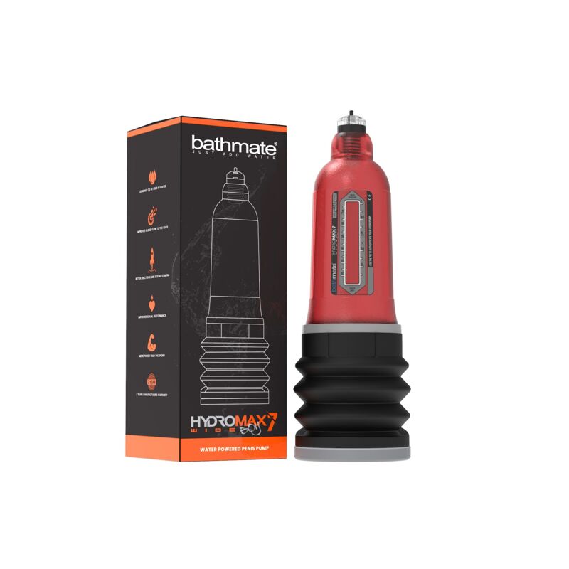 Гідропомпа Bathmate Hydromax 7 WideBoy Red, для члена довжиною від 12,5 до 18 см, діаметр до 5,5 см Гідропомпа Bathmate Hydromax 7 WideBoy Red, для члена довжиною від 12,5 до 18 см, діаметр до 5,5 см