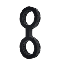 Наручники из силикона Doc Johnson The Cuffs Small - Black, хорошо тянутся, для рук и для ног