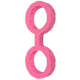 Наручники из силикона Doc Johnson The Cuffs Large - Pink, хорошо тянутся, для рук и для ног