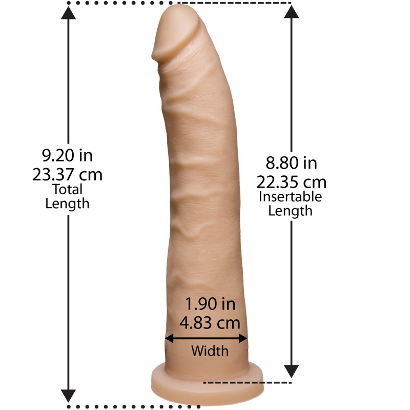 Фаллоимитатор Doc Johnson Platinum TRUSKYN - The Tru Ride Slim 9 Inch, диаметр 4,6см, двухслойный