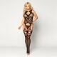 Сетчатый бодистокинг с имитацией чулок "Анна" Black One Size