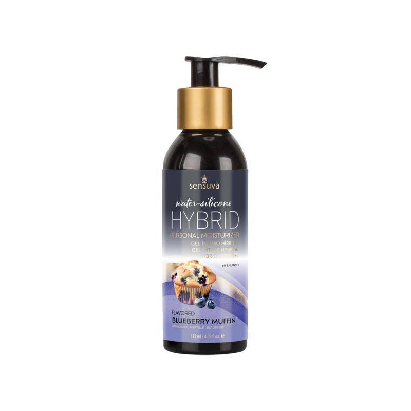 Смазка водно-силиконовая Sensuva Hybrid Blueberry Muffin 125мл без сахара, можно для оральных ласк