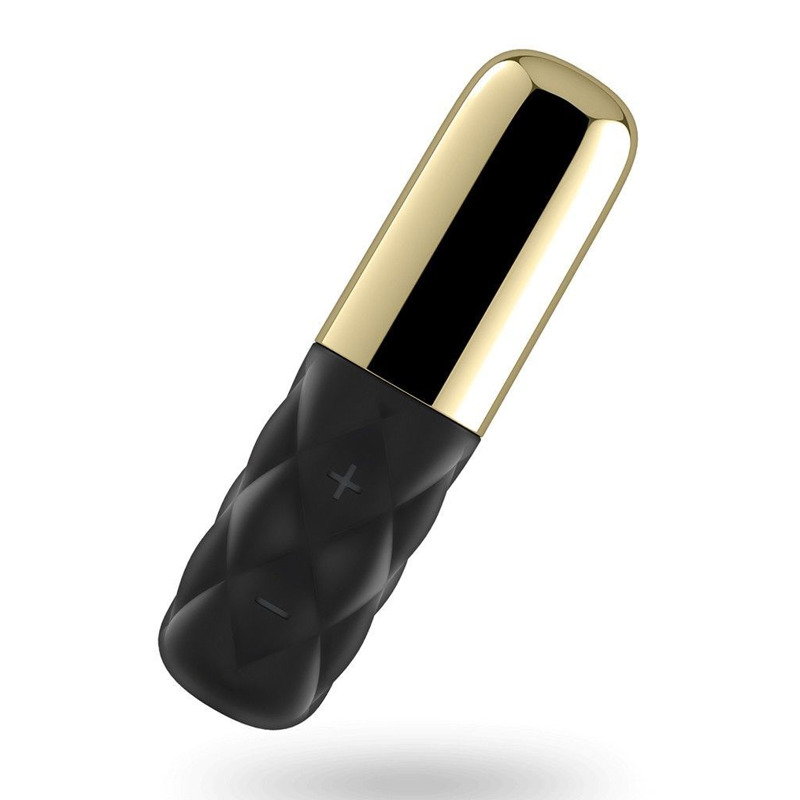 Мощный мини-вибратор Satisfyer Sparkling Darling Gold со съемным колпачком, 15 режимов работы