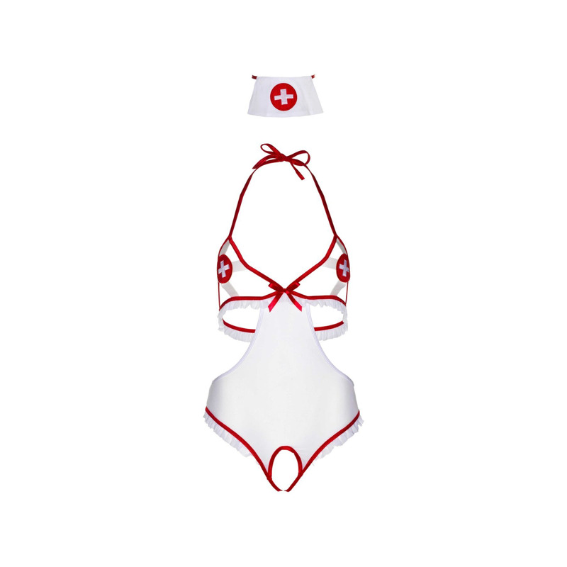 Костюм медсестры Leg Avenue Naughty Nurse, one size, боди и шапочка
