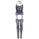 Эротический бодистокинг Leg Avenue Jacquard net Black, имитация чулок, открытый доступ, one size