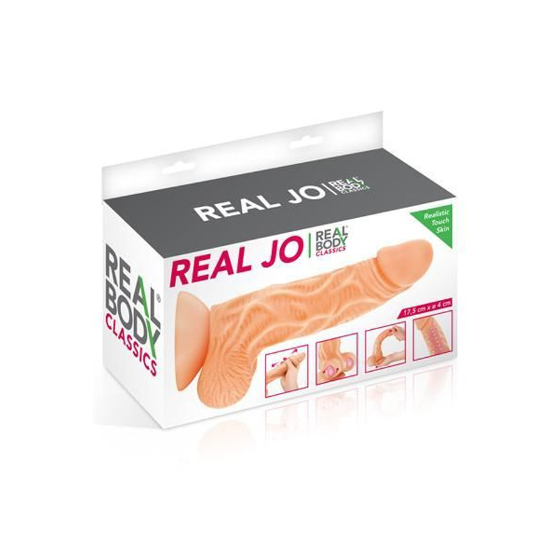 Фаллоимитатор с подвижной крайней плотью Real Body - Real JO, диаметр 4см, TPE