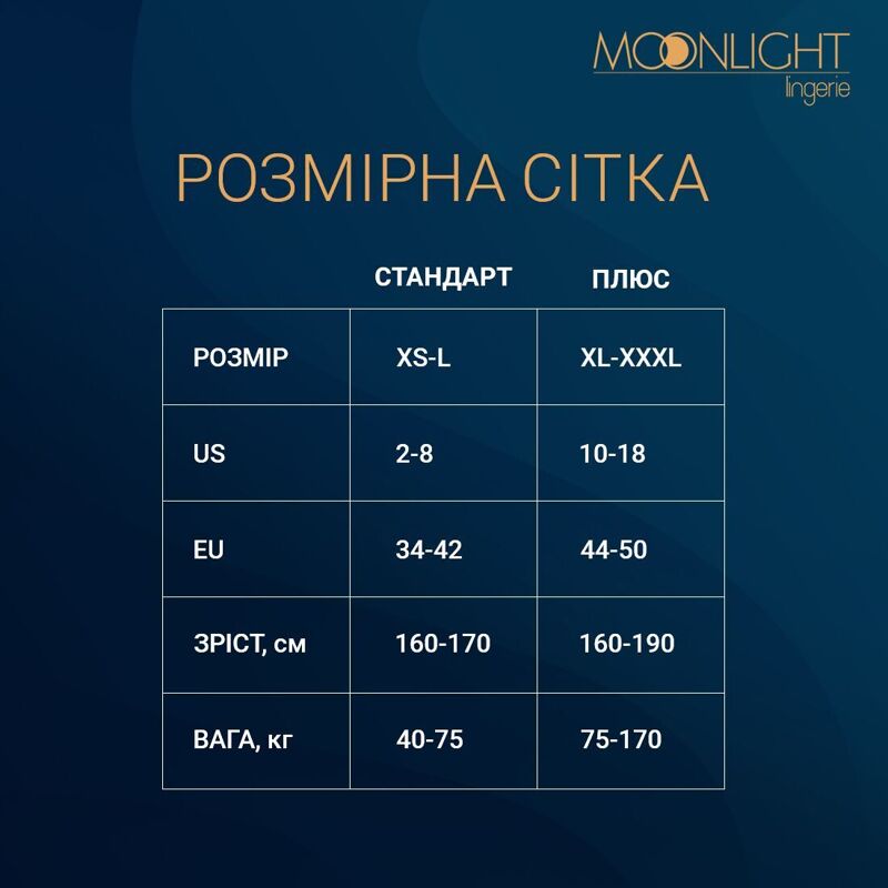 Платье-бодистокинг Moonlight Plus Model 01 XL-XXXL Black, мини, без рукавов