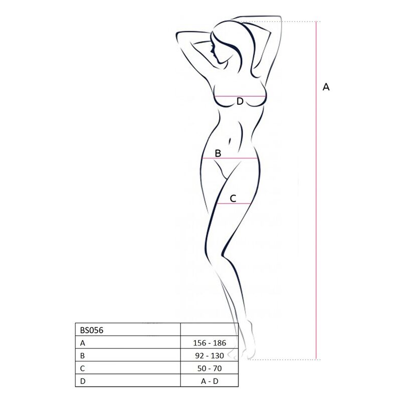 Бодистокинг Passion BS056 red, комбинезон, имитация чулок