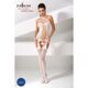 Бодистокинг Passion BS056 white, комбинезон, имитация чулок