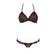 Комплект белья Passion GIANA BIKINI S/M, black, полупрозрачные лиф и трусики с бантиками